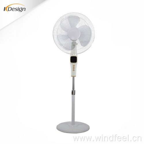 Round base oscillating pedestal electric fan